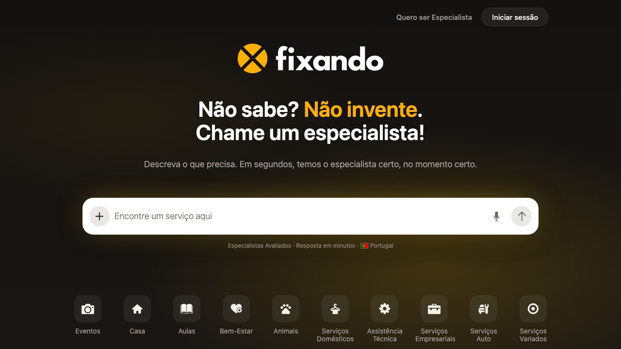 Captura do site Fixando